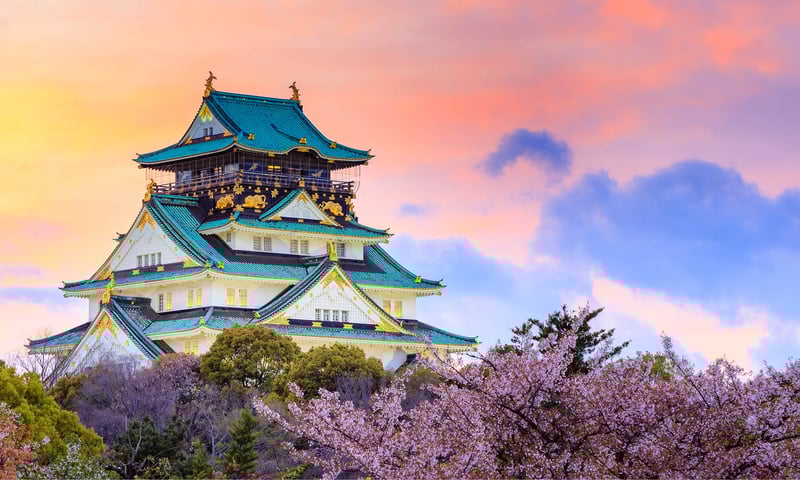 Seek out Osaka Castle in Osaka, Japan.