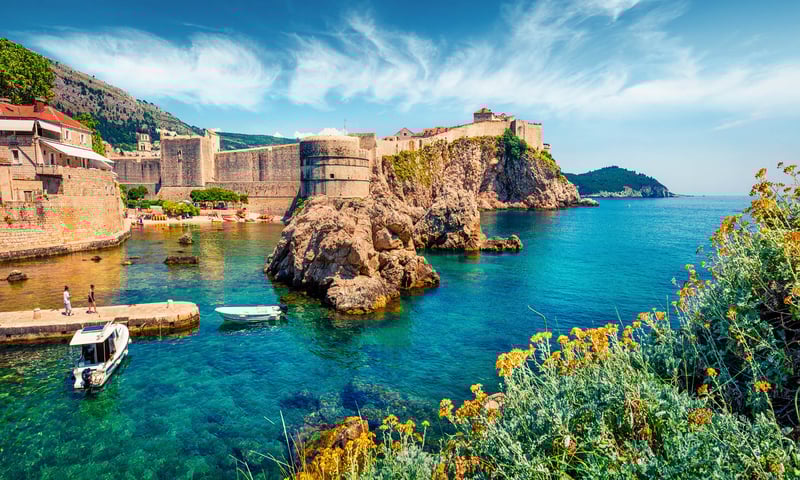 See the walled city of Dubrovnik, Croatia.