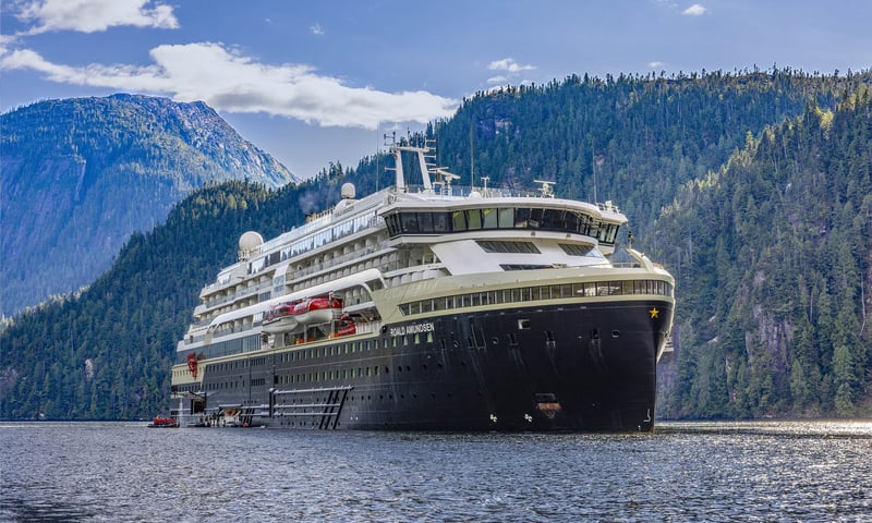 Take a 12-night all-inclusive cruise MS Roald Amundsen.