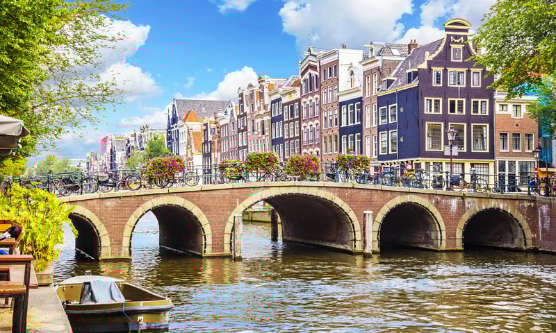 Amsterdam is the Netherlands’ capital, known for its artistic heritage.