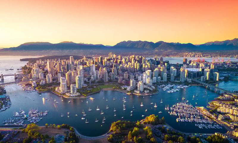 End your adventure in Vancouver, Canada.