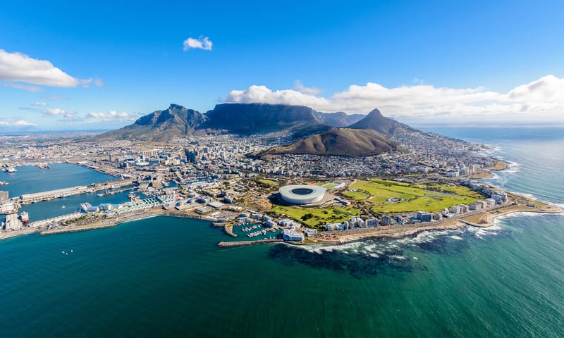 Discover Cape Town, dominated by the dramatic Table Mountain.