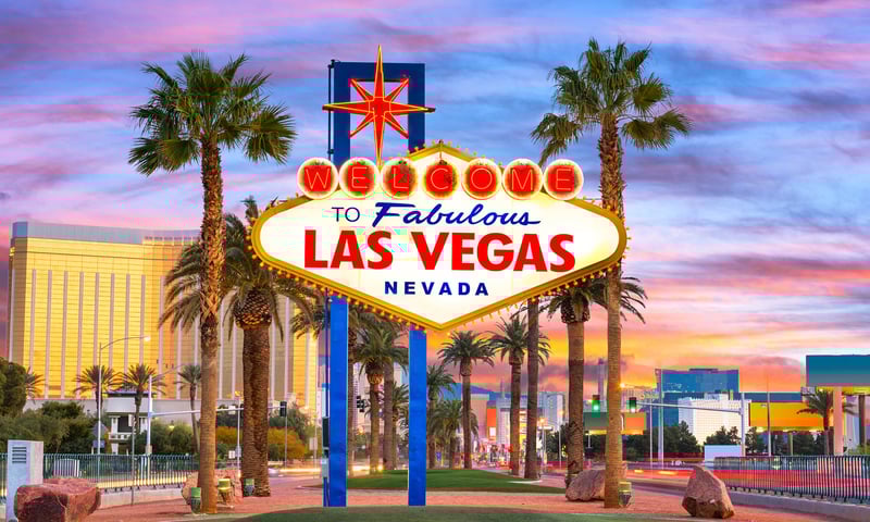 Photograph the iconic Welcome to Las Vegas sign in Las Vegas, Nevada.