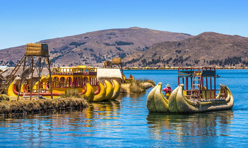 Spend a day on the largest lake in South America, Lake Titicaca, Peru.