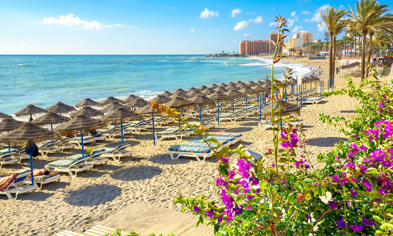Costa del Sol, Spain has a great mix of beach and city (Itinerary 1).