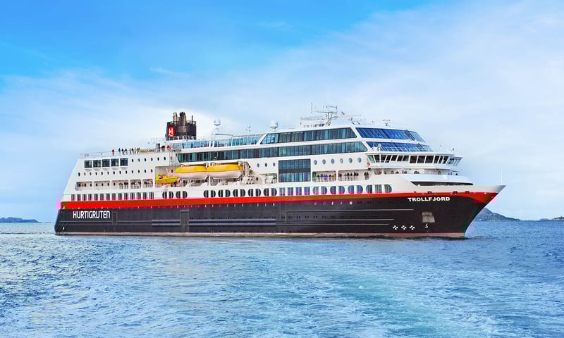 Cruise Norway's coastlines beyond the Arctic Circle onboard Hurtigruten's MS Trollfjord.