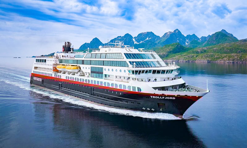 Cruise Norway's coastline above the Arctic Circle to Svalbard aboard a premium Hurtigruten ship.
