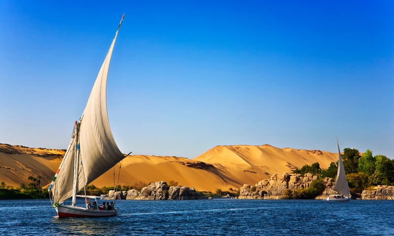 Sail along the Nile on a 4-star cruise.