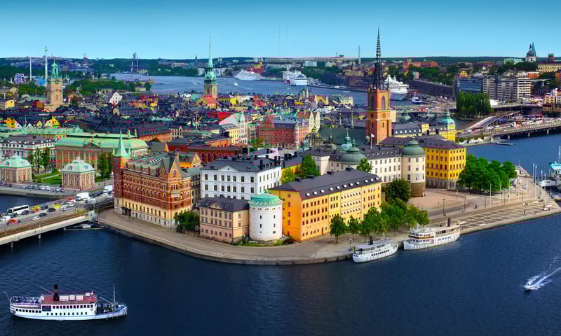 Dock in Nynashamn, gateway to Stockholm, Sweden.