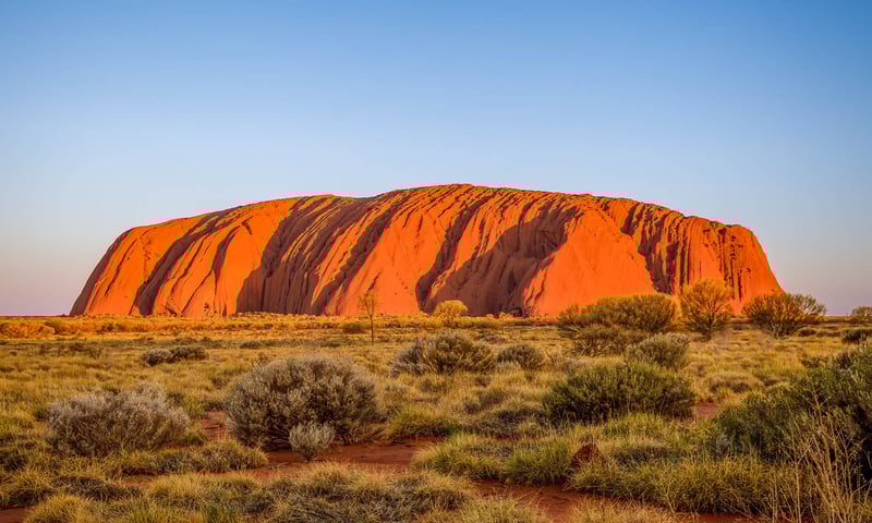 Uluru is an ancient sandstone monolith in the Northern Territory, Australia.