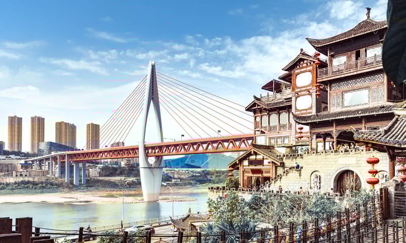 Jiangbei District in Chongqing, China is renowned for its nightlife.