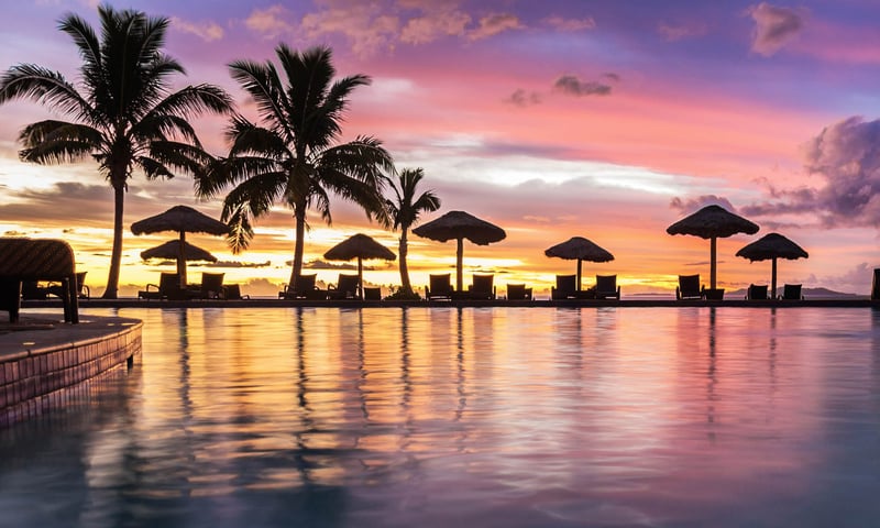 Port Denarau is located on the western coast of Fiji's main island.