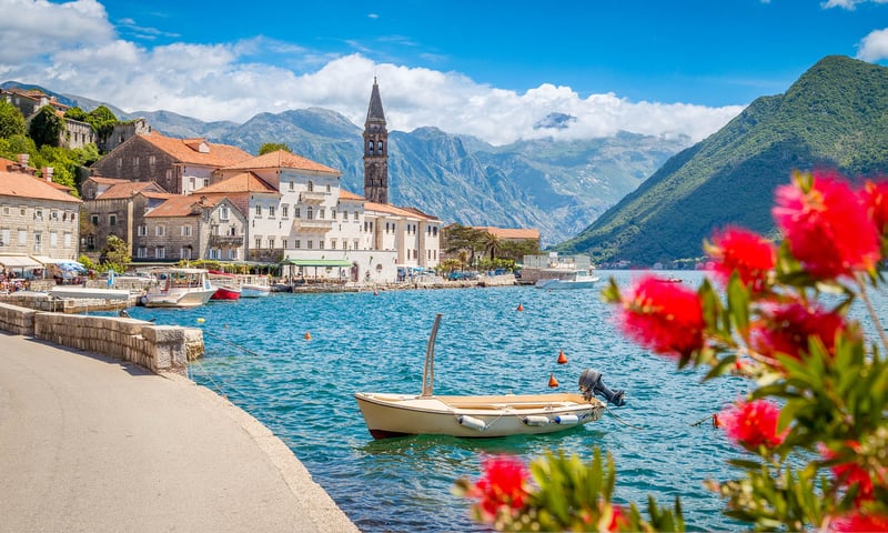 Dock in charming Kotor, Montenegro.