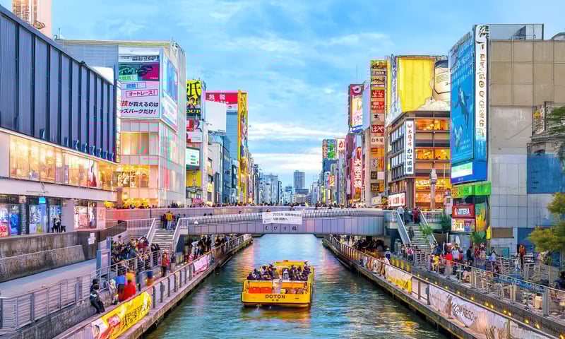 Experience the excitement of Osaka's Dotonbori during your leisure time.