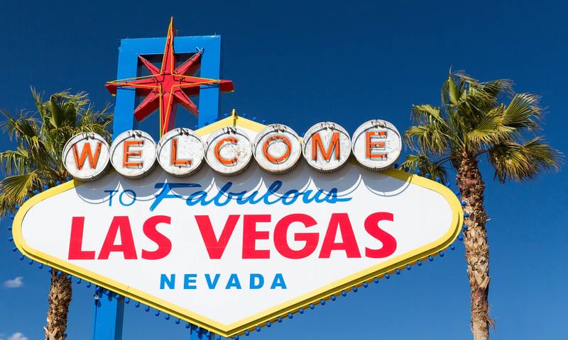 The iconic sign in Las Vegas, Nevada.