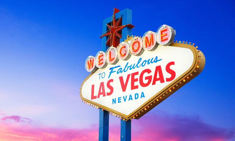 The iconic Welcome sign in Las Vegas, Nevada.