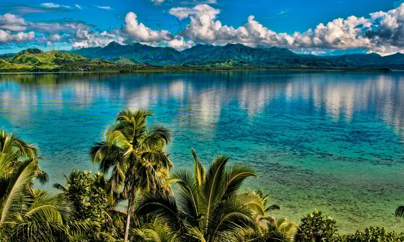 Visit Fiji's Savusavu, Vanua Levu, surrounded by hot springs, bays and tropical scenery.
