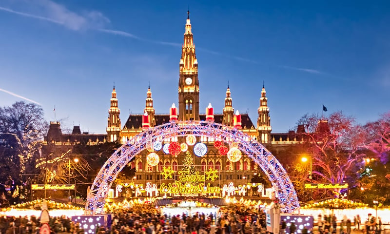 The twinkling lights of Vienna offer a truly magical Christmas experience.
