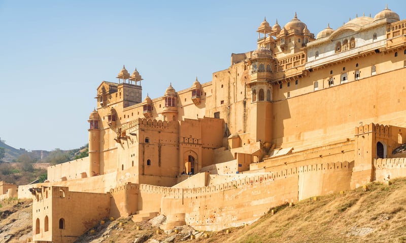 Visit Amber Fort in Rajasthan, India.