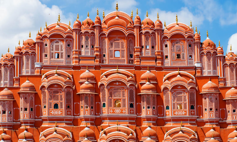 The majestic Hawa Mahal or 'Palace of the Winds' in Jaipur, India.