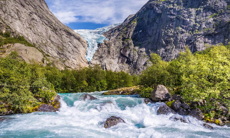Discover one of Norway's stunning Briksdal Glacier.