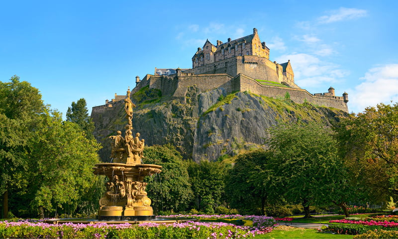 Edinburgh Castle watches over the Scottish capital.