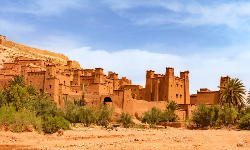 Ait Ben Haddou is a historic ighrem (fort) used in many Hollywood films.
