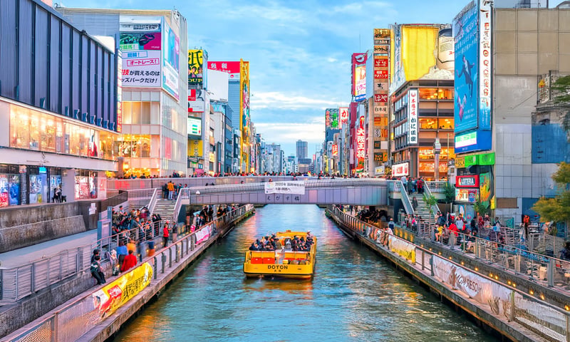 Experience the excitement of Osaka's Dotonbori during your leisure time.