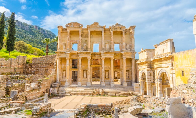Explore the ancient ruins of Ephesus.