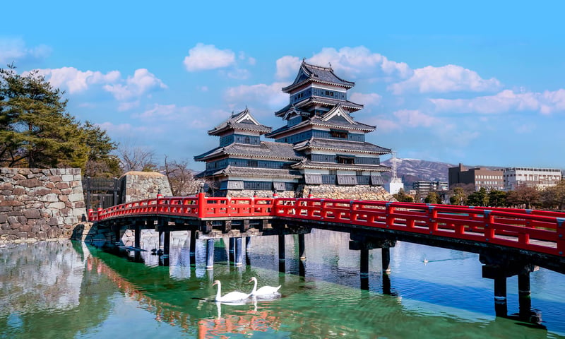 See the impressive six-story Matsumoto Castle, also known as the 'Crow Castle'.