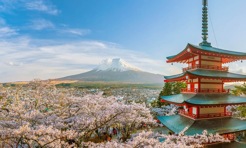 Admire Mount Fuji from a number of different locations while in Japan (weather dependent).