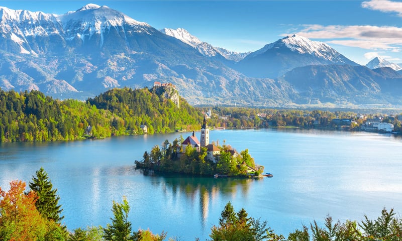 Admire Bled Castle, the oldest castle in Slovenia, dating back to the 11th century.