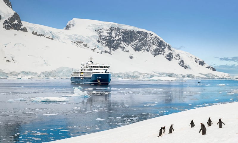 Experience a 5-star voyage from Argentina to Antarctica, Patagonia & the Falkland Islands.