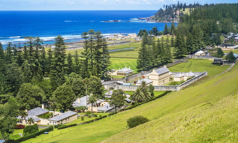 Kingston, UNESCO World Heritage-Listed site, Norfolk Island.