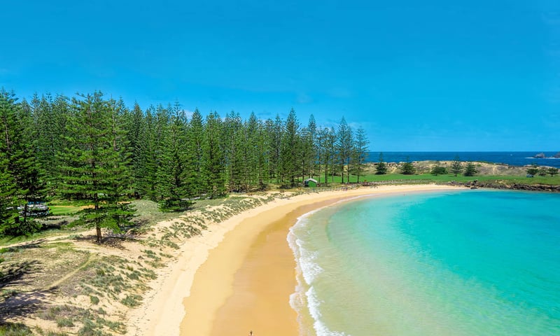 Emily Bay, a UNESCO World Heritage-Listed site, Norfolk Island.