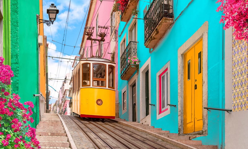 Discover the vibrant colours of Lisbon, Portugal.