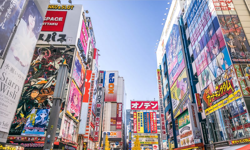 Akihabara area is one of Tokyo's most famous technology and anime culture destinations.