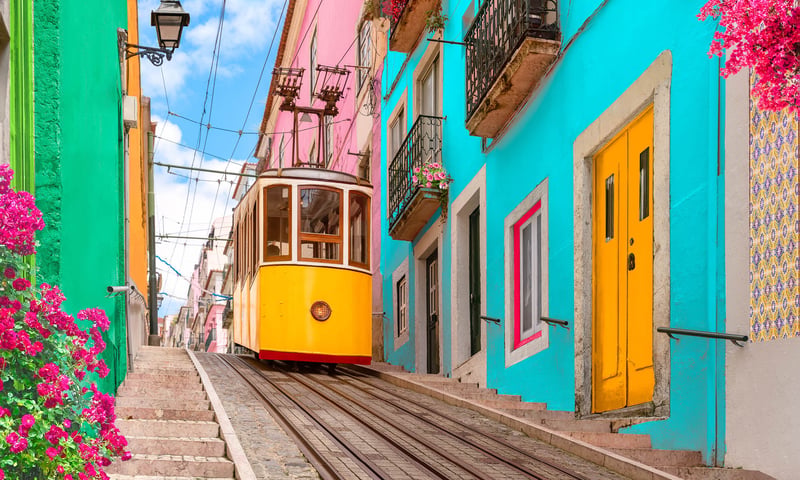 Enjoy a guided walking tour through the streets of Lisbon, Portugal.