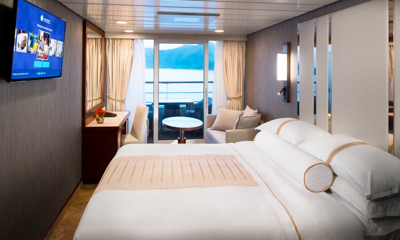 Upgrade to a Club Veranda stateroom onboard Azamara Pursuit.