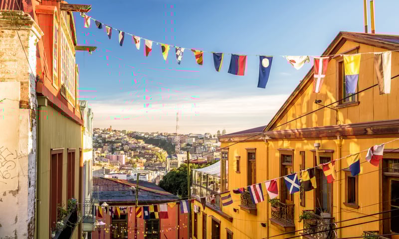 Admire the colourful architecture in Valparaiso, Chile (Itinerary 2).