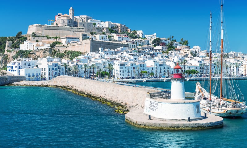 Dock in Ibiza, Spain (*specific dates only).