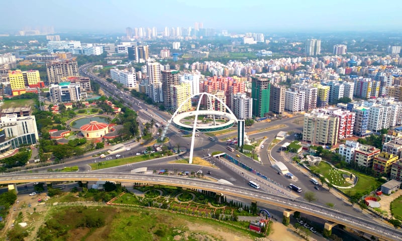 The arch monument in Kolkata, India.
