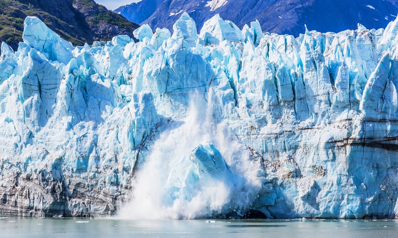 Search for calving glaciers along the Inside Passage, Alaska.