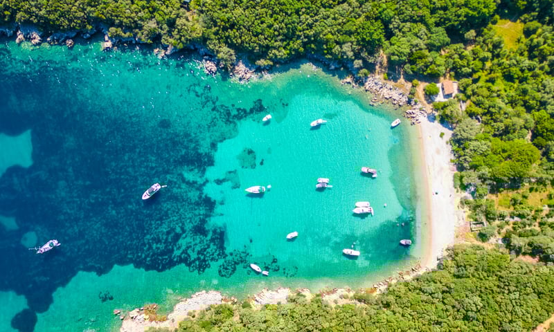 Dock on the island of Cres, Croatia (Itinerary 2).