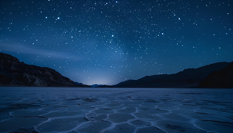 The night sky over the Uyuni Salt Flats in Bolivia.