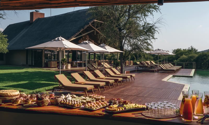 Afternoon tea at Letamo Lodge, Qwabi Private Game Reserve, South Africa, Itinerary 1.