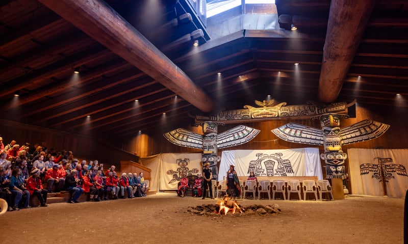Catch a cultural performance at Alert Bay, Canada.