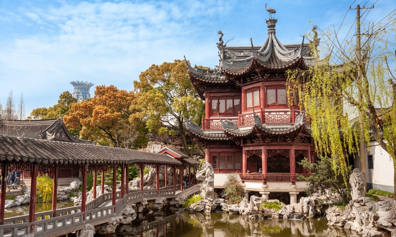 Explore the Yu Garden, located near the City God temple, in Shanghai (Optional activity).