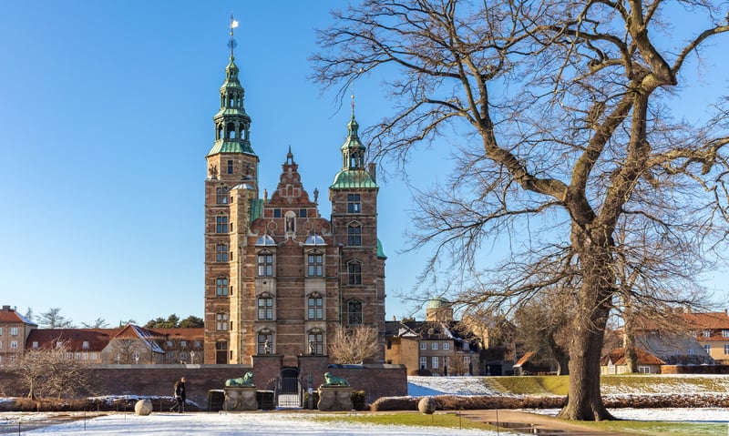 Explore the royal gardens of Kongens Have in Copenhagen, Denmark.