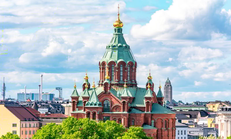 Uspenski Cathedral in Helsinki, Finland.